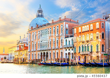 Grand Canal of Venice and the dome of  Basilica Santa Maria dell 45560437