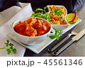 Chicken stew with pineapple and chili tomato sauce 45561346