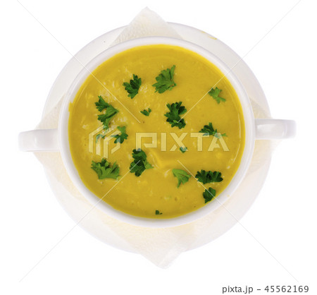 Vegetable soup puree, isolated on white background 45562169