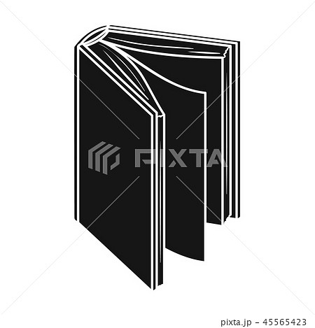 Black standing book icon in black style isolated on white background. Books symbol stock vector 45565423