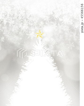 背景-クリスマス-ツリー-星-シルバー-雪 45566156