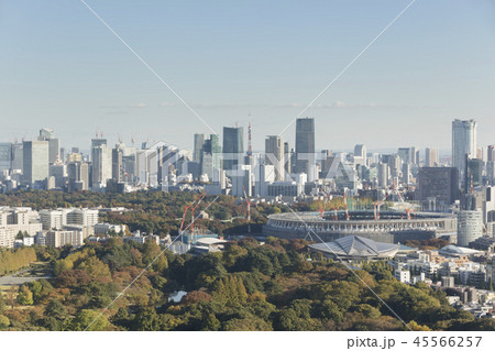 東京 建設中の新国立競技場(2018年11月15日撮影) 東京 建設中の新国立競技場(2018年11月15日撮影) 45566257