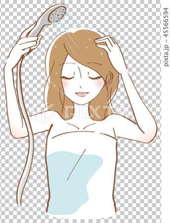流動的頭髮婦女例證 45566594