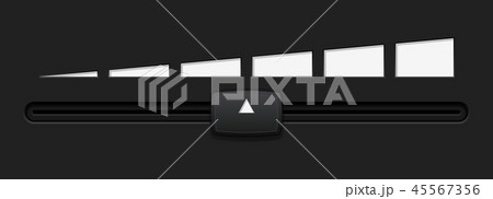 Car dashboard elements with level slider. For intensity of air blowing 45567356