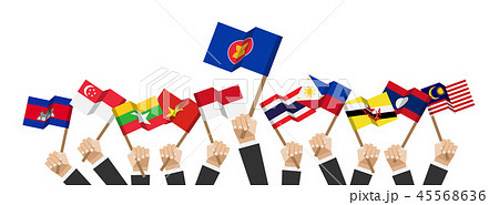 ASEAN and membership flags . 45568636