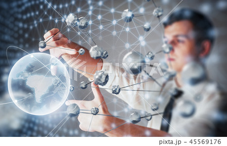 Innovative technologies in science and medicine. Technology to connect. The concept of security. 45569176