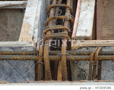 Reinforcement bar and timber form work Reinforcement bar and timber form work 45569586