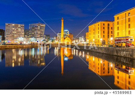 Liverpool Skyline Pier head sunset Liverpool Skyline Pier head sunset 45569963