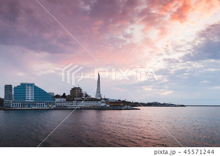 Sevastopol skyline under colorful sky Sevastopol skyline under colorful sky 45571244
