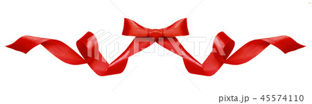 Red silk ribbon bow Red silk ribbon bow 45574110