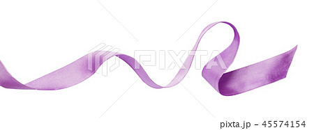 Curled lilac silk ribbon 45574154