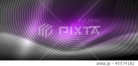 Neon glowing lines, magic energy space light concept, abstract background wallpaper design Neon glowing lines, magic energy space light concept, abstract background wallpaper design 45574182