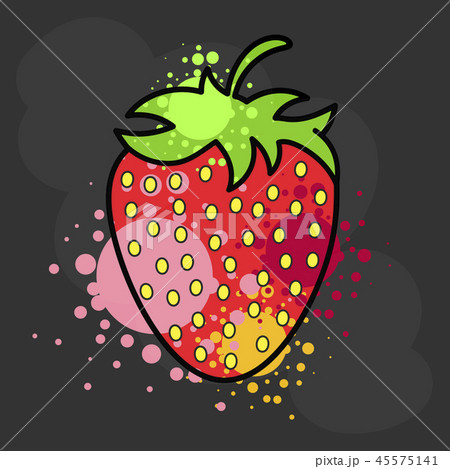 Juicy strawberry tasty berry creative approach.  45575141