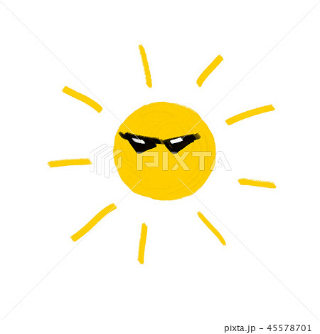 サングラス 紫外線対策 太陽 お日様のイラスト素材