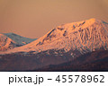 十勝岳望岳台から見た夕日に染まる旭岳 45578962