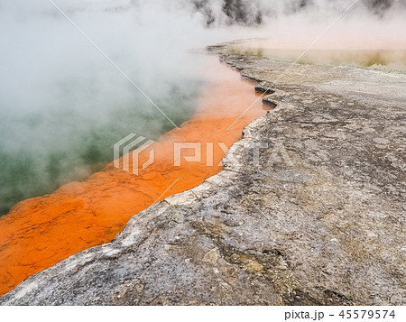Champagne Pool, the landmark in the Wai-O-Tapu Champagne Pool, the landmark in the Wai-O-Tapu 45579574