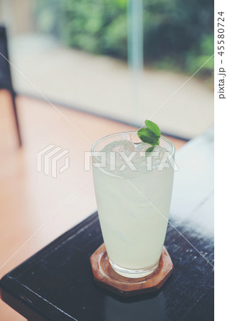 Japanese lemonade on wood background Japanese lemonade on wood background 45580724