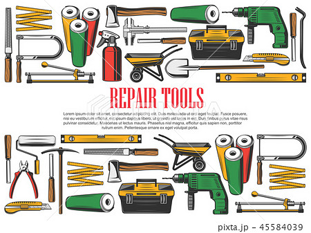 Construction and repair tools, vector 45584039