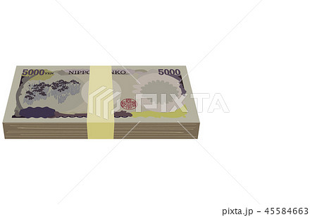 日本円五千円札束裏 45584663