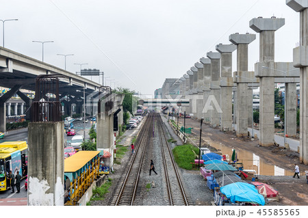 Construction site of sky train Bangsue-Rangsit 45585565