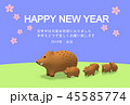 いのしし年賀状3 いのしし年賀状3 45585774