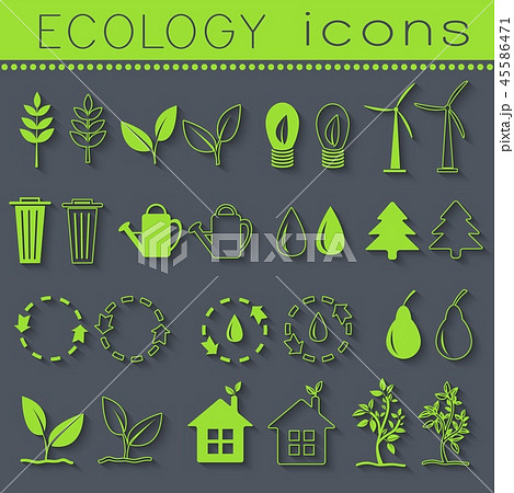 set eco icon on white background. Vector illustration design 45586471