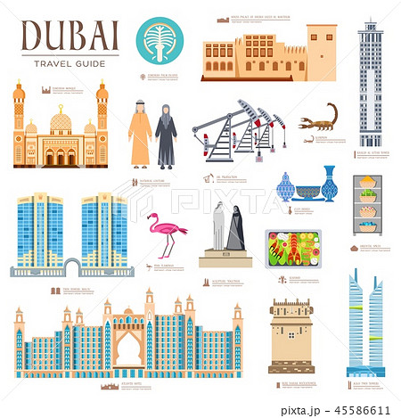 Dubai vector brochure cards set. Country template of flyear, magazines, posters, book cover, banners Dubai vector brochure cards set. Country template of flyear, magazines, posters, book cover, banners 45586611