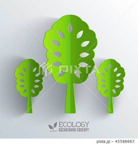 Green eco neture tree vector illustration background concept. Template web and mobile design 45586667