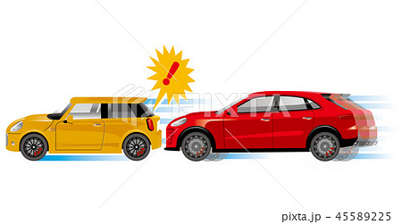 あおり運転のイメージイラスト｜危険運転・道交法違反　自動車のイラスト 45589225