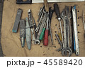 Metal people tools. Rustic iron crafts. Vintage 45589420