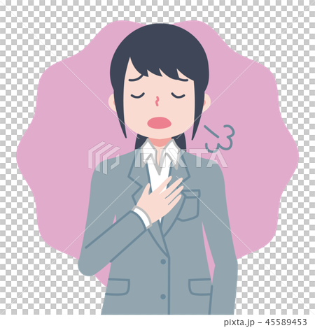 Illustration of a melancholy female office worker 45589453
