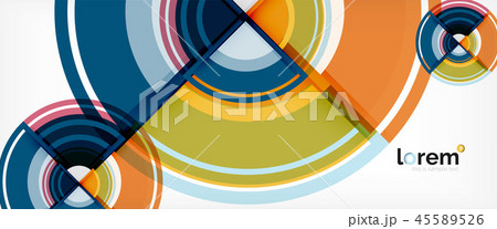Circle abstract background, geometric modern design template 45589526