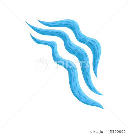 Flat vector icon of blue virus. Biological agent. Dangerous microorganism under microscope 45590092