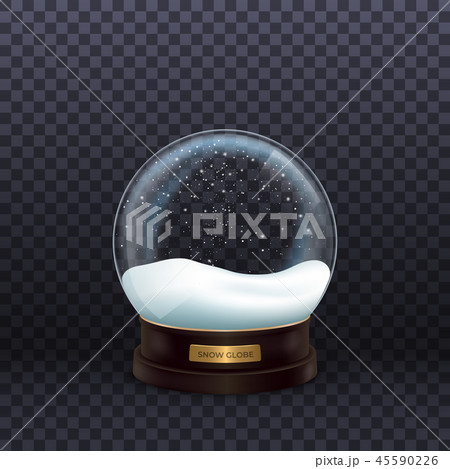 Snow Globe Realistic Isolated Empty Snow のイラスト素材