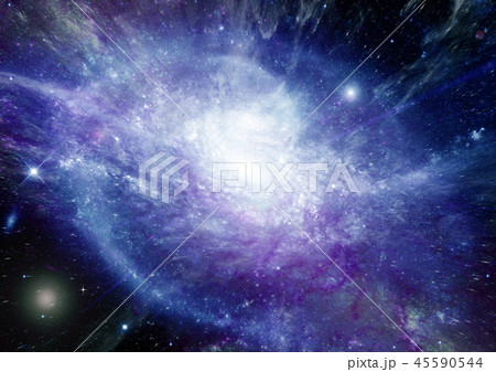 Stars, dust and gas nebula in a far galaxy 45590544