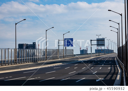 東京再開発 環状2号線 暫定開通 晴海から見る豊洲大橋　2018.11　b 45590932