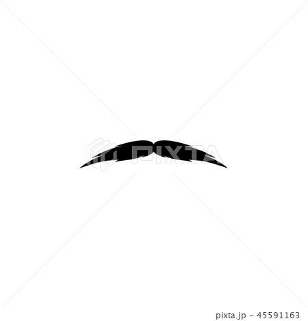 Retro style mens fake mustache black icon. 45591163