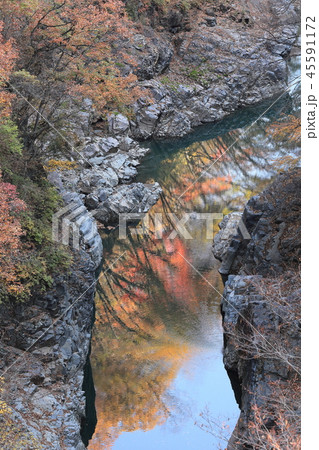 猿橋から景色 吾妻渓谷 45591172