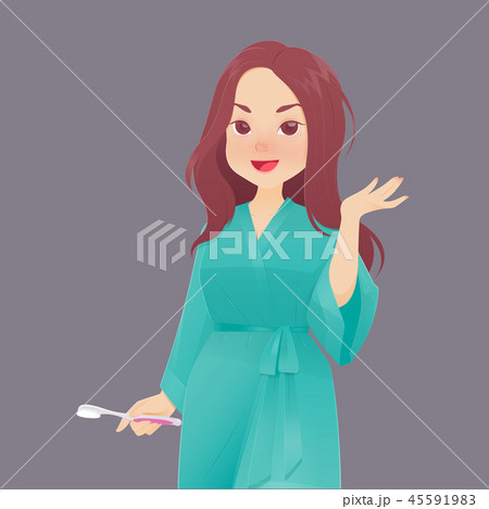 Brushing teeth Brushing teeth 45591983