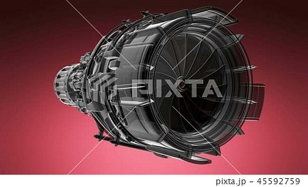 Rotate Jet Engine Turbine 45592759