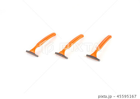 Disposable shaving razor isolated on white background. Disposable shaving razor isolated on white background. 45595167