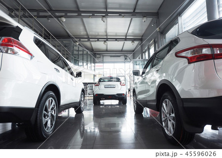 Car sales, marketplace, shot at wide angle. Car sales, marketplace, shot at wide angle. 45596026