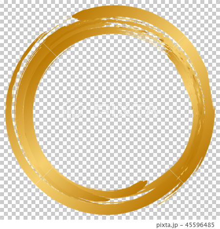 Round circle Gold brush character 45596485