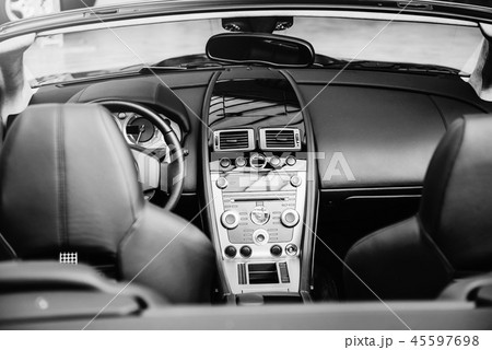 Retro interior of old automobile 45597698