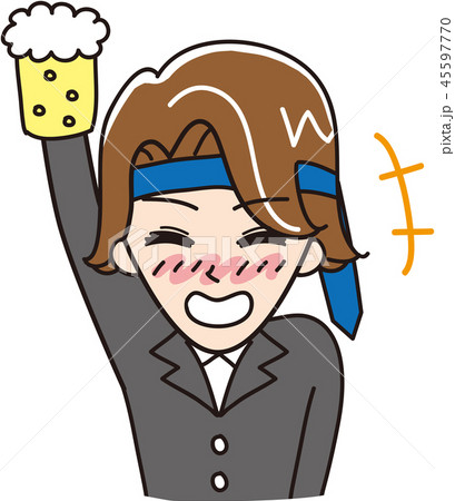 お酒を呑むサラリーマン 45597770