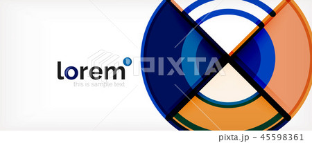 Circle abstract background, bright colorful round geometric shapes Circle abstract background, bright colorful round geometric shapes 45598361