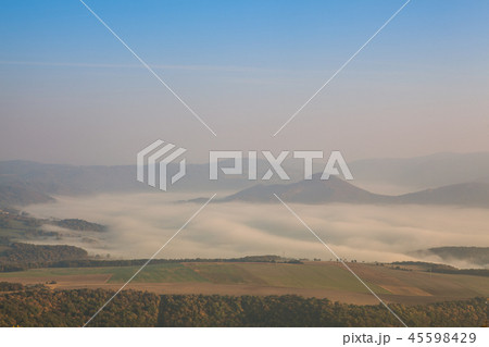 Misty morning in Central Bohemian Uplands,  45598429