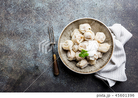 Russian pelmeni meat dumplings Russian pelmeni meat dumplings 45601396