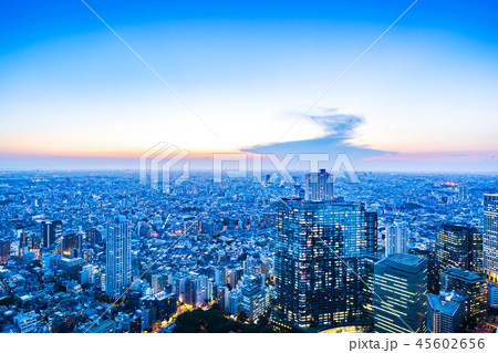 skyline night view of shinjuku in Tokyo, Japan 45602656