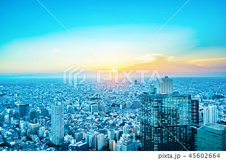 skyline night view of shinjuku in Tokyo, Japan 45602664